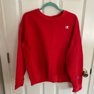 Red Champion Crewneck